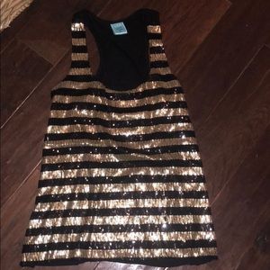 Gold & Black Tank Top